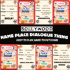 Bollywood Game - Name Place Dialogue Thing