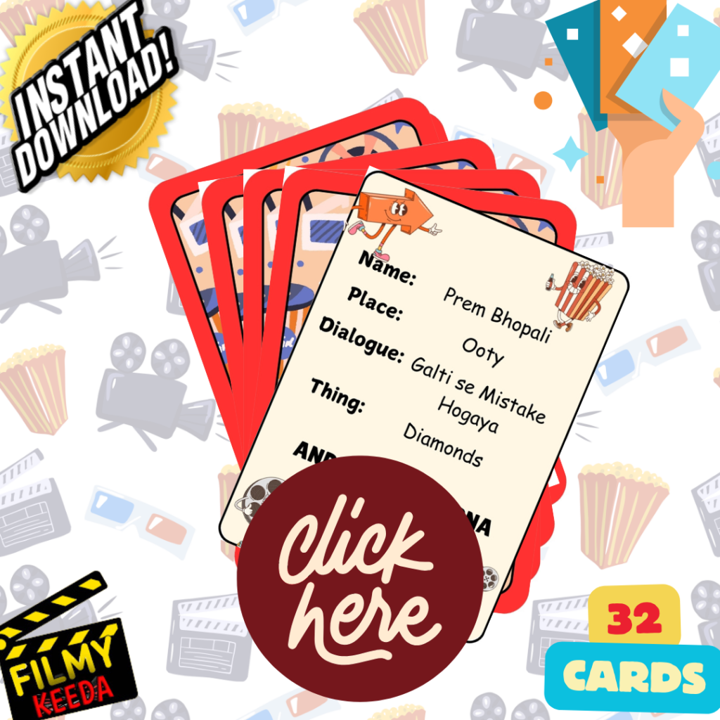 BOllywood Game - name Place Dialogue Thing